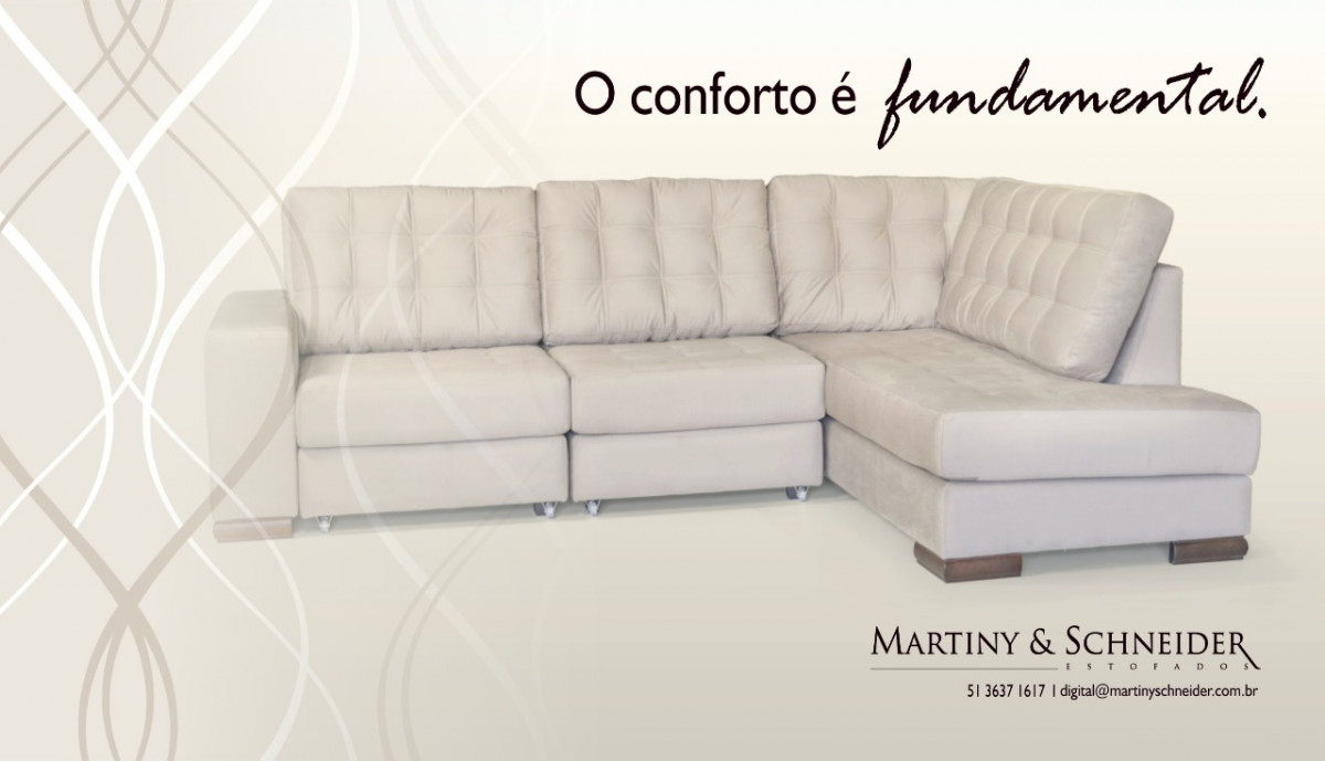 O sofá é a peça central da sala de TV ou de estar
